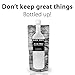 On The Move Travel Foldable Wine Bottle To Go Flask Premium Kit W/ Perfect Pour Spout Cap Heavy Duty Plastic Collapsible Flask For Wine - Holds Full 750 ml Bottle - Single Pack