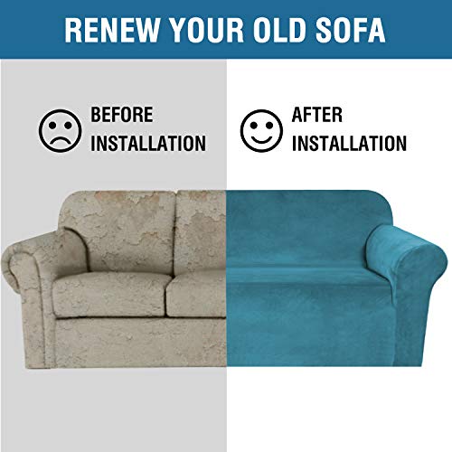 Stretch Velvet Sofa Covers for 3 Cushion Couch Covers Sofa Slipcovers