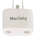 Merisky Grounding Adapter, Ground Socket Splitter, Safety Adapter for Multiple Grounding Products in to Single Ground Port, Works with US Type B Outlets for Grounding mats Sheets Wristband Pillowcase