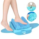 Foot Scrubber, Foot Brush Bristles Deep Clean, Hard Dead Rough Dry Skin Callus Exfoliate Stimulate Feet Cleaner Scrub Massager Spa for Shower Floor (Blue)
