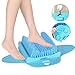 Foot Scrubber, Foot Brush Bristles Deep Clean, Hard Dead Rough Dry Skin Callus Exfoliate Stimulate Feet Cleaner Scrub Massager Spa for Shower Floor (Blue)