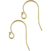 10pcs Adabele Real 1/20 14K Gold Filled Ball End Fish Earring Hooks 20mm Dangle Ear Wire 3mm Ball (0.66mm/22 Gauge) for DIY Earrings Jewelry Making JK1-A6