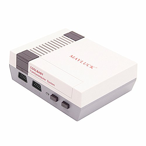 MAYLUCK Mini Video Game Consoles Classic Game System Family Computer Double Controller With Built in 600 Games PAL & NTSC