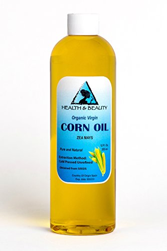 Corn/Maize Oil Unrefined Organic Virgin Raw Cold Pressed Premium Fresh Pure 12 oz