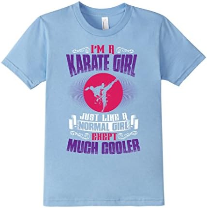 Kids "I'm A Karate Girl" T-shirt for Karate Girls 12 Baby Blue
