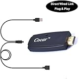 Miracast Dongle Direct Wired Plug &amp; Play &amp; Wireless Connection HDMI Mirroring Display Live Streaming Adapter Kit for iPhone iPad iOS Android Mobile Phone to TV Monitor Projector