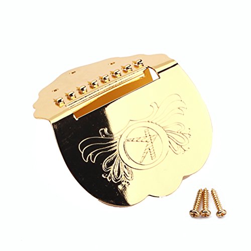 WINOMO 8-String Mandolin Guitar Tailpiece with Screws Gold
