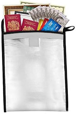 Fireproof Bag, Fire Resistant Waterproof Pouch for Documents | Cash | Money | Paper | File | Important Items Keeping Safely (Small)