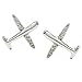 Helen de Lete Airplane Sterling Silver Stud Earrings