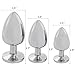 3 Pcs 3 Size Stainless Steel Jeweled Anal Butt Plugs, Hmxpls Anal Trainer Toys Sex Love Games Personal Massager for Women Men Couples Lover Masturbation Jewelry Design SM Stimulation Toy, 11 Oz(Blue)