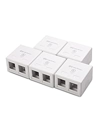 Cable Matters (5-Pack) 2-Port Keystone Jack Surface Surface Mount Box