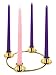 Advent Candle Holder for Advent Candles -Advent Ring for Tapper Candles - Advent Wreath Centerpiece Decorations Advent Season Décor - DIY Advent Wreath Candelabra (Gold Advent Candle Ring)