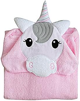showall Kid's Cartoon Hooded Cloak Bath Towel Cotton Embroidered Unicorn Kimonos