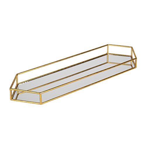 Kate and laurel felicia 26x8 narrow metal mirrored tray…