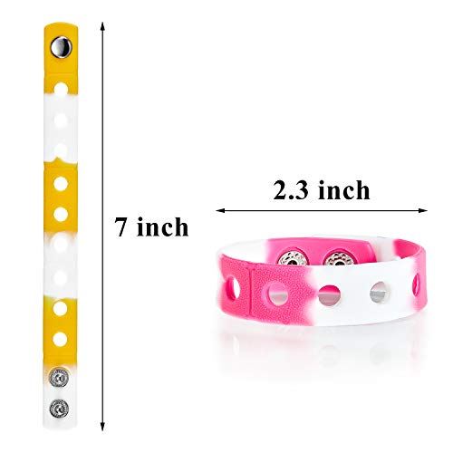 Hicarer 20 Pieces 7 Inch Silicone Charm Bracelets Rubber Charm Wristbands Adjustable Kids Charm Brac - //medicalbooks.filipinodoctors.org