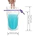 Tomnk 50pcs Clear Drink Pouches Bags Smoothie Bags Reclosable Zipper Heavy Duty Hand-held Translucent Stand-up Plastic Pouches Bags Drinking Bags 2.4 Inches Bottom Gusset with 50pcs Straws