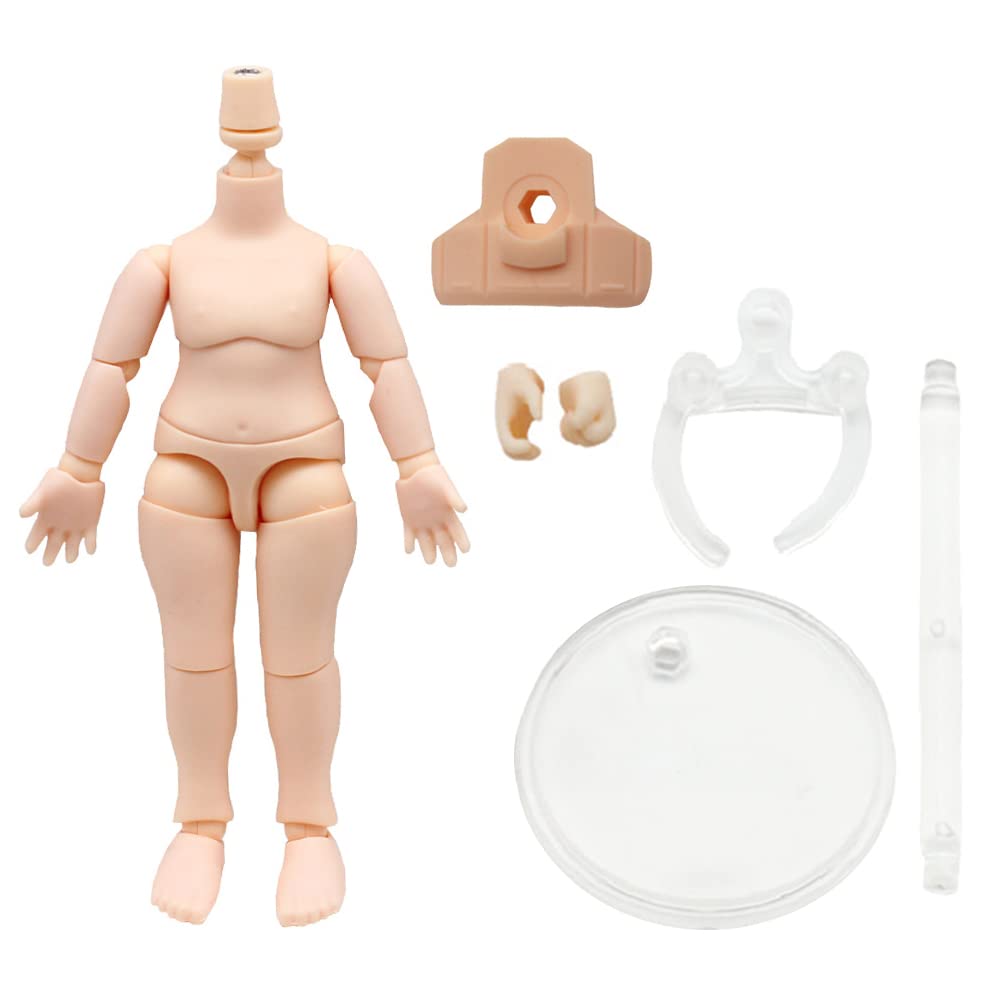 niannyyhouse DOD 10cm Doll Action Figures Body Suitable for 1/12 BJD Dolls Head Boys Girls Toys (Normal White-Standard Package A)