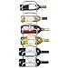 mDesign Modern Decorative Metal Wine Bottle Storage Organizer Rack Holder - 6 Level Design - Wall Mount - Chrome