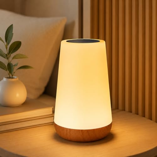 Luminária de Mesa LED Portátil Touch Sem Fio com USB, 13 Cores de Luz, Ajuste de Intensidade e 3 Modos de Iluminação, Ideal para Quarto, Sala e Leitura – Qualidade Premium LNMAX®