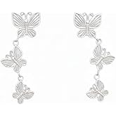 Elegant Silver Plated Drop Dangle Earrings, Classic Fashion Jewelry for Women