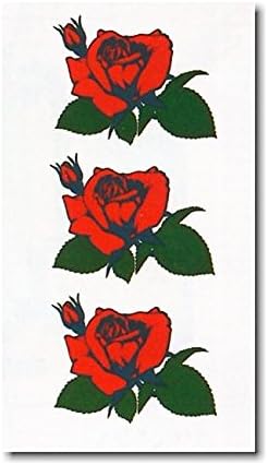 Amazon Co Jp Paper Tattoo ペーパータトゥー 中 赤薔薇 ｂｓ06 刺青 入れ墨 タトゥー メーク 服 ファッション小物