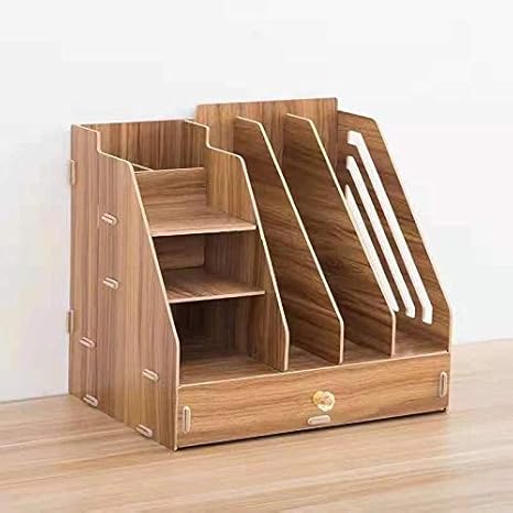 Home Neat Multi Functional Wooden Desktop Organiser Diy Desk Tidy