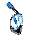 Octobermoon Original Second Gerneration 180°Full view Panoramic full face Snorkel Mask.with anti-fog anti-leak snorkeling Design,See More water world Larger Viewing Area (Black II, Large/Extra Large)
