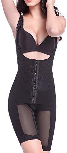 Nbao Women's Full Body Shaper Waist Cincher Thigh Reducer Bodysuit Shapewear (5XL, Black)