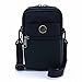Casual Water Resistant Nylon Waist Bag Security Pack Crossbody Phone Pouch for 6 inch Cell Phones(Black)