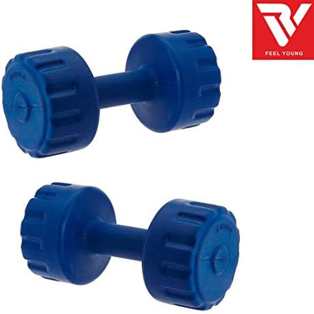 RV Dumbbells, Black PVC Dumbbell Set, 1 Pair Dumbbells, Hex Dumbbells