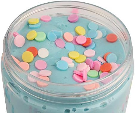 Trigle 100ML Fluffy Cloud Slime Scented Therapeutic Putty Cotton Candy Slime Supplies Stress Relief Toy Scented Sludge Toy Colored Soft Ceramic Tablets Not Sticky Hand Slime Soft (Light Blue)