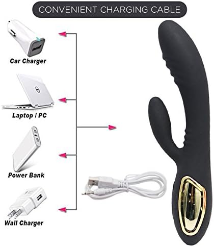 Feminine Care Waterproof USB Rechargeable Massage Magic Power Pro Strap On Vibration (Black)