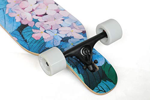 VOLADOR 42inch Freeride Longboard Complete Cruiser (Drop Through Deck - Camber concave)(Petunia) - Thumbnail 5