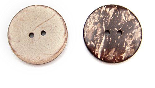 ALL in ONE Brown 2 Holes Coconut Shell Sewing Buttons Clothing Accessories (20MM 50PCS)