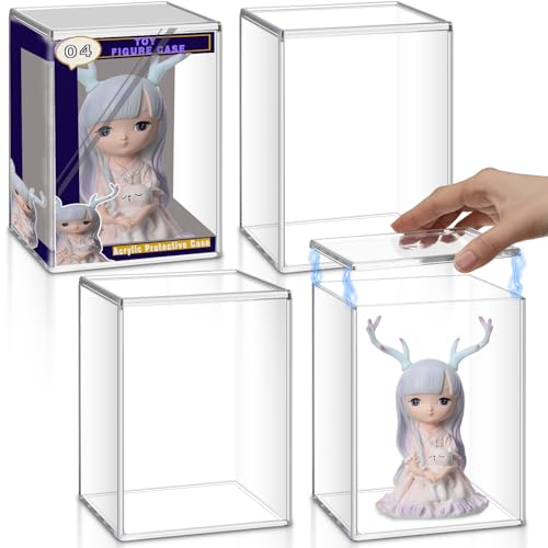 Vercraft Acrylic Display Case for 4 Inch Figures, Comes with Magnetic ...