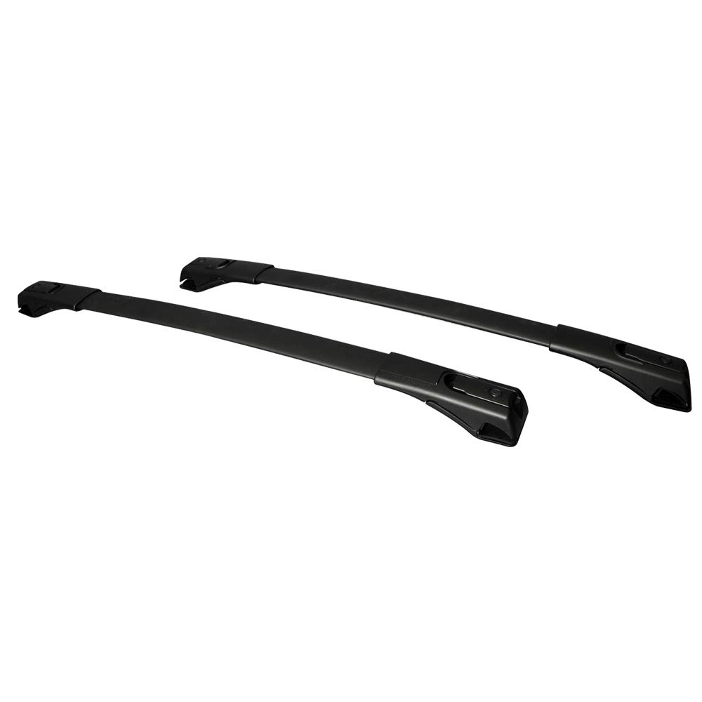 Cross Bars Compatible With 2013-2016 TOYOTA RAV4 | Factory Style Black Roof Top Bar Luggage Carrier by IKON MOTORSPORTS | 2014 2015