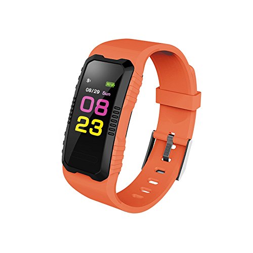 HP95 Led Watch for Sport,Waterproof Digital Wrist Watch,H1 Heart Rate Blood Pressure Monitor Slot Bluetooth Smart Watch-Colorful UI Display (Orange)