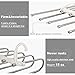 WAOU Massy Pants Hangers Multi-Layer Hanging Pants 5 in 1 Pants Rack Stainless Steel Pants Hangers Folding Storage Rack Space Saver Storage for Trousers Scarf Tie Belt Adjustable(2 Pack)