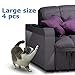 Bezica Four(4) Furniture Protectors from Cats, Cat Scratch Deterrent, Self-Adhesive Protector Pads (18 inches L X 8 inches W), Toughest Scratch Guards for Upholstered Leather and Wood Furniture Door.