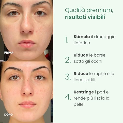 PLANTIFIQUE Jade Roller Face and Gua Sha | Jade Roller and Guasha Stone Anti-Wrinkle Massager | Skincare Face Roll Massager Kit | Complete Gift Idea Facial Body Feet Original Massage