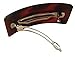 Parcelona French Elite Bar Wide Large Celluloid Acetate Hair Clip Barrette (Tortoise Shell)