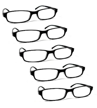 flevado 5 er Pack Lesebrillen Damen oder Herren Stärken der Brillen Lesehilfen +1.0/+1.5/+2.0/+2.5/+3/+3.5/+4 sind wählbar