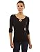 PattyBoutik Women's Keyhole Long Sleeve Ribbed Sweater