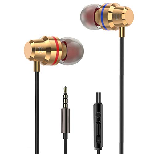 Earbuds with Microphone 2 Pack Ear Buds Earphones Headphones Mic and Volume Control Wired in Ear Noise Isolating Bass