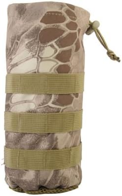 Water Bottle Pouch MOLLE Tactical Military Camping Hiking Water Bottle Pouch Carrier Mesh Bottom 3C Bottle Pouch Molle (Banshee Camo)