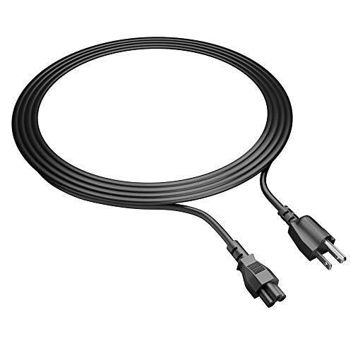 PowerSource 3 Prong AC-Laptop-Power-Cord 6 Foot Long Cable for Dell ; HP ; Asus ; Toshiba ; Lenovo ; Acer ; Samsung Notebook Computer Charger IEC-60320 IEC320 C5 to NEMA 5-15P