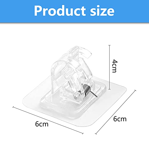 OMJMYY 8 x Curtain Hooks without Drilling Self-Adhesive Curtain Rod without Drilling for Hanging Curtains or Towel Rail 6 x 6 cm