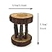 KZHAREEN Natural Wooden Chew Toys Barrel Roller Ball Bell Birds Hamster Rabbits Rat Small Animal Playing Chewing