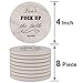 Coasters for Drinks 8-Piece Funny Absorbent Stone Ceramic Coasters Set - White Marble Style Coaster for Drink with Cork Backing, Protect Your Furniture from Spills, Scratches, Water Rings and Damage