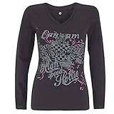 Can-Am Spyder New OEM Ladies Jess Long Sleeve T-Shirt Medium Black, 4537470690